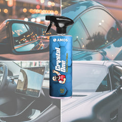 AMOS CRYSTAL ONE – GEL CURĂȚARE GEAMURI ȘI OGLINZI AUTO 500 ML