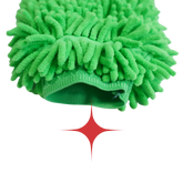 Mănușă Spălare Auto Chenille – Verde (izolată pe interior)