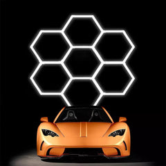 Lumini Garaj HoneyComb LED, 7 x Hexagon, Lumina Rece, 6500K, 240W