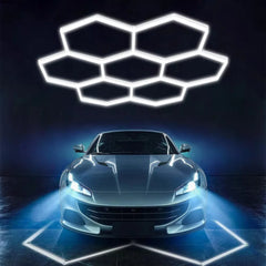 Lumini Garaj HoneyComb LED, 7 x Hexagon, Lumina Rece, 6500K, 240W