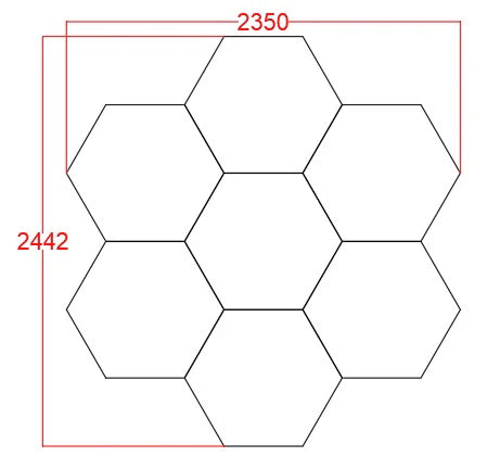 Lumini Garaj HoneyComb LED, 7 x Hexagon, Lumina Rece, 6500K, 240W
