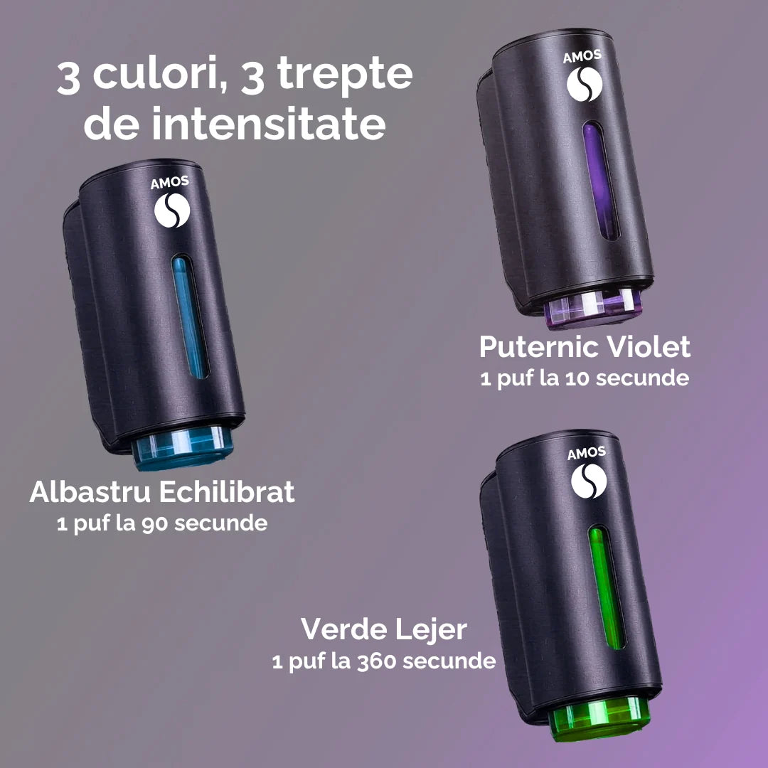 PACHET DIFUZOR AMOS MINI NEGRU + 3 PARFUMURI CADOU