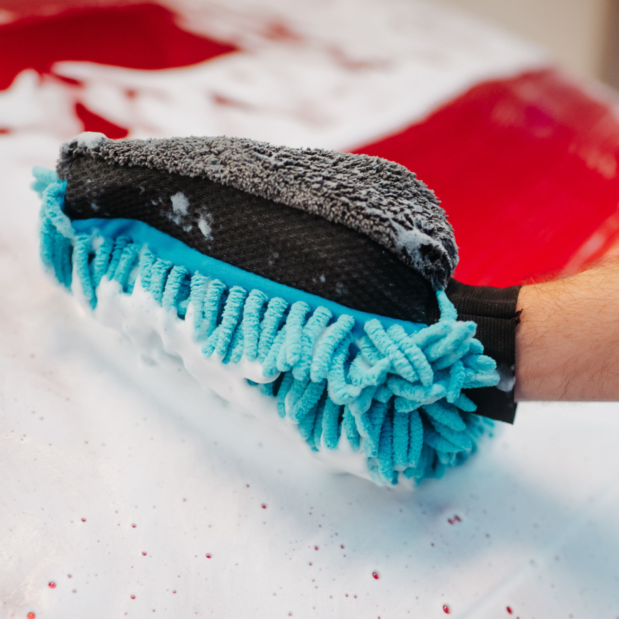 Super Dry: 2 Prosoape Ultra absorbante 1000GSM albastru + 2 Mănuși CADOU + detergent Fiber Glow