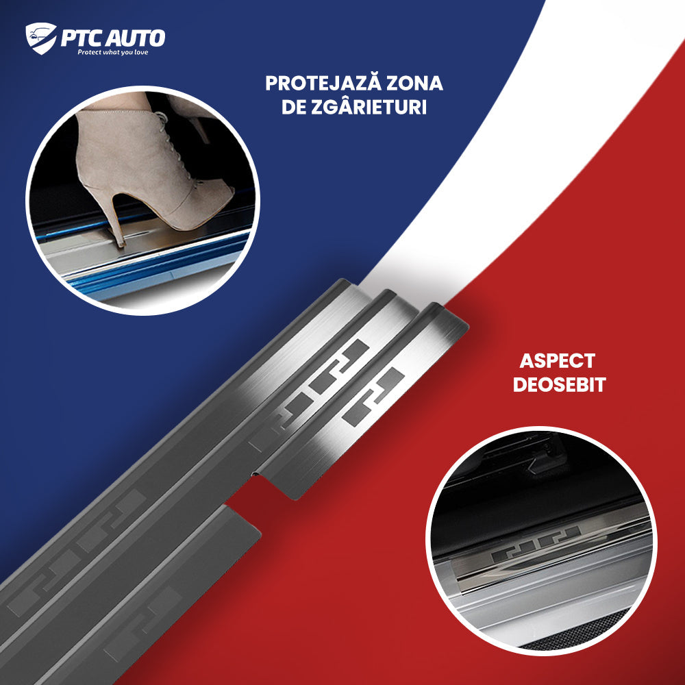 Protectie praguri usi inox Nissan Qashqai III MHEV Facelift, an fabricatie 2024 - prezent, caroserie suv | 08-0817