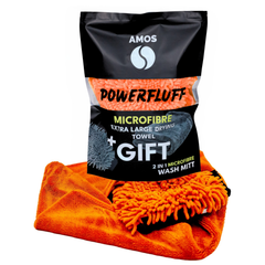 Super Dry: 2 Prosoape Ultra absorbante 1000GSM portocaliu + 2 Mănuși CADOU + detergent Fiber Glow