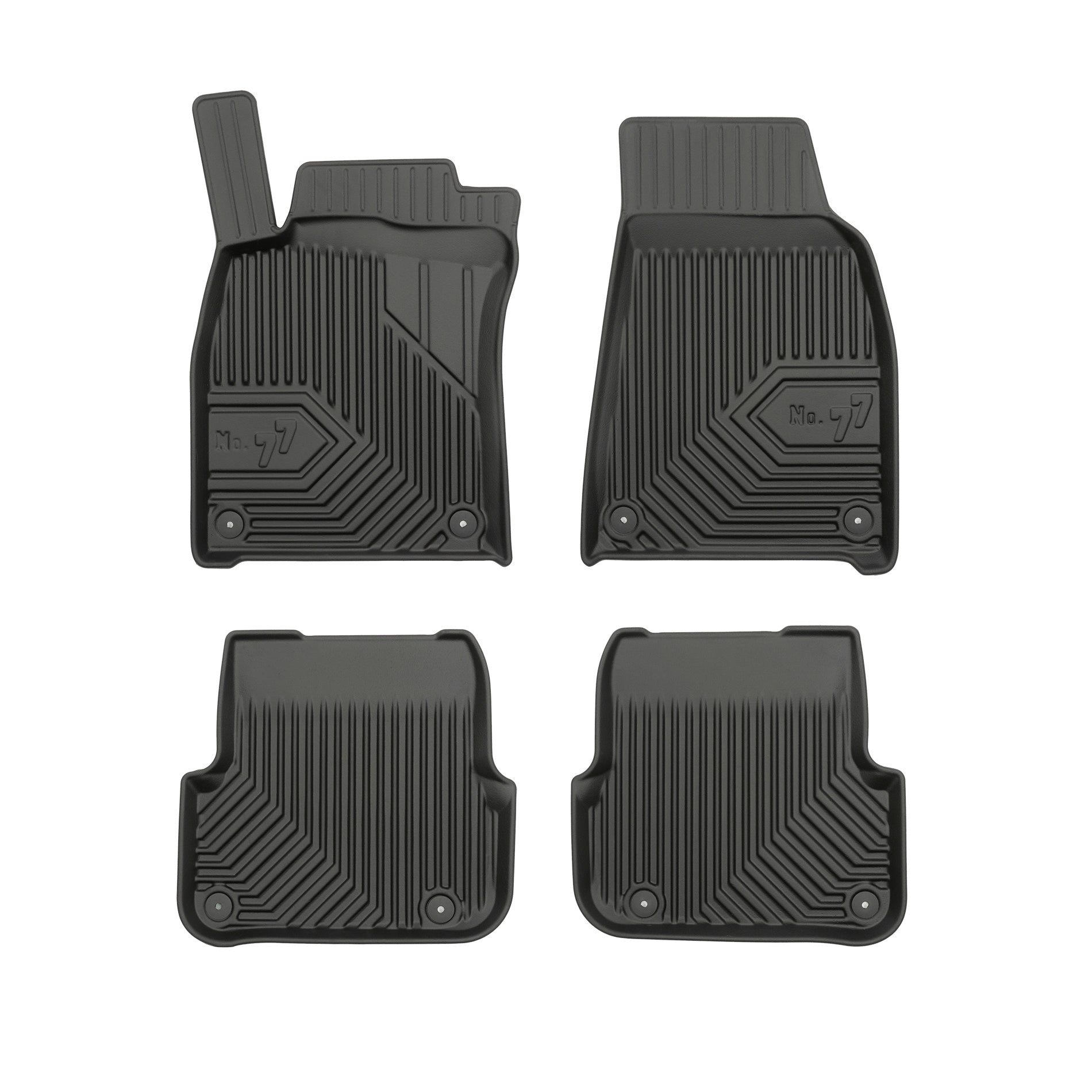 Covorase auto tip tavita Audi A6 C6, an fabricatie 03.2006 - 2011, caroserie combi dupa facelift, distanța dintre prinderile din spate: 34.5 cm | 77408852