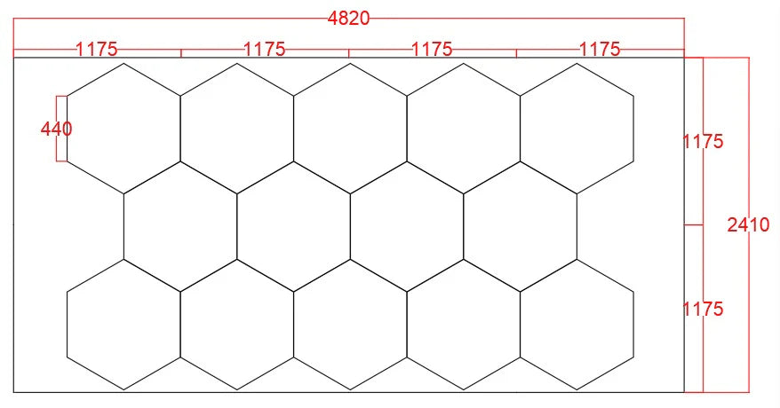 Lumini garaj HoneyComb LED, 14 x Hexagon, Lumina Rece, 6500K, 672W