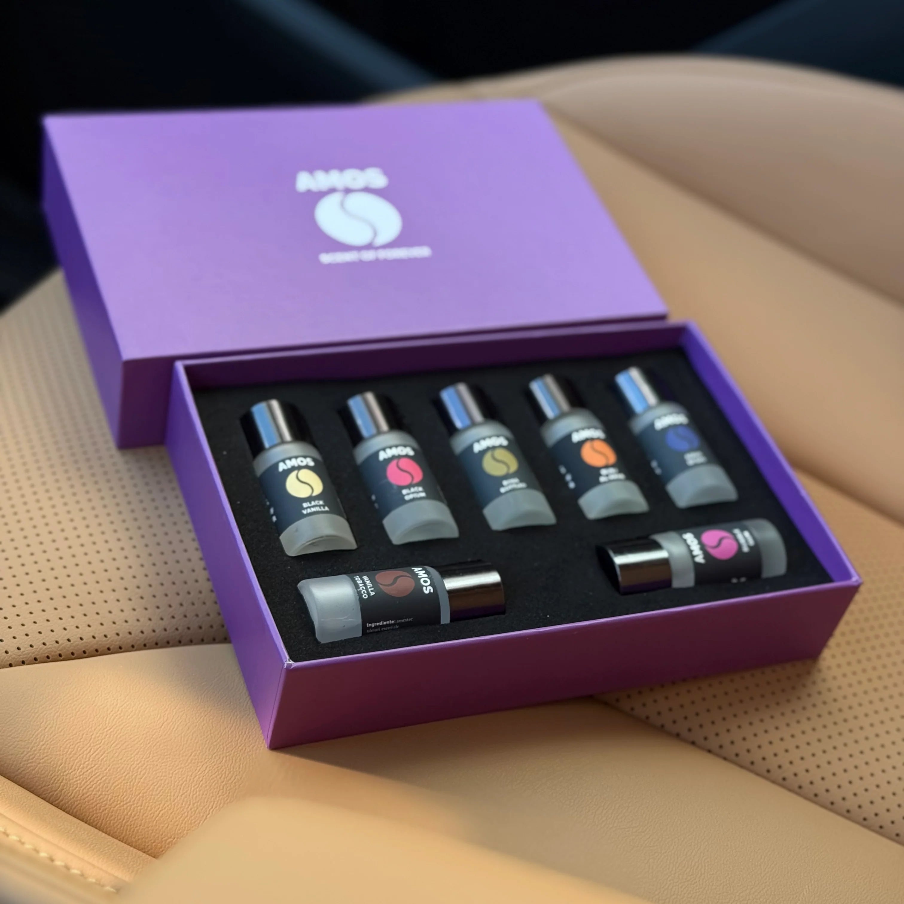 AMOS MINI PURPLE - SET 7 PARFUMURI DE REZERVĂ