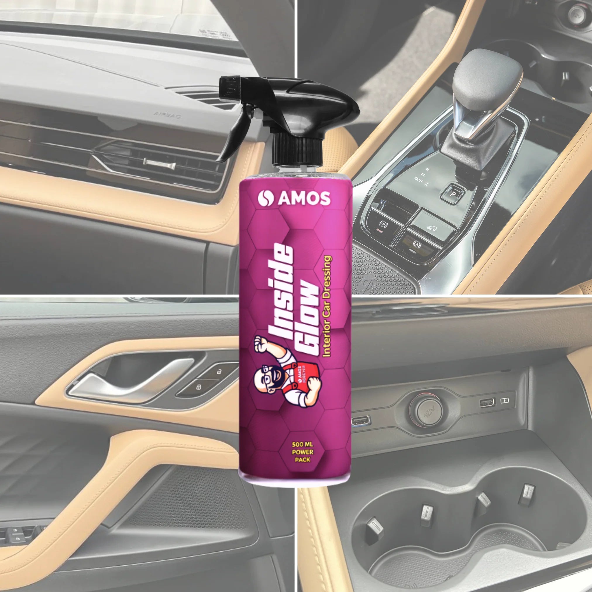 AMOS INSIDE GLOW – protectie si ingrijire pentru interiorul masinii 500ml