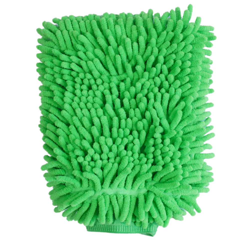 Mănușă Spălare Auto Chenille – Verde (izolată pe interior)